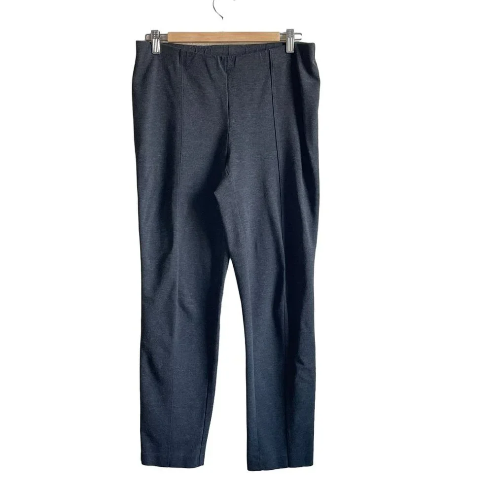 J Jill Pants Slim Leg Pull On Viscose Charcoal Gray Stretch Womens Petite Sz S‎